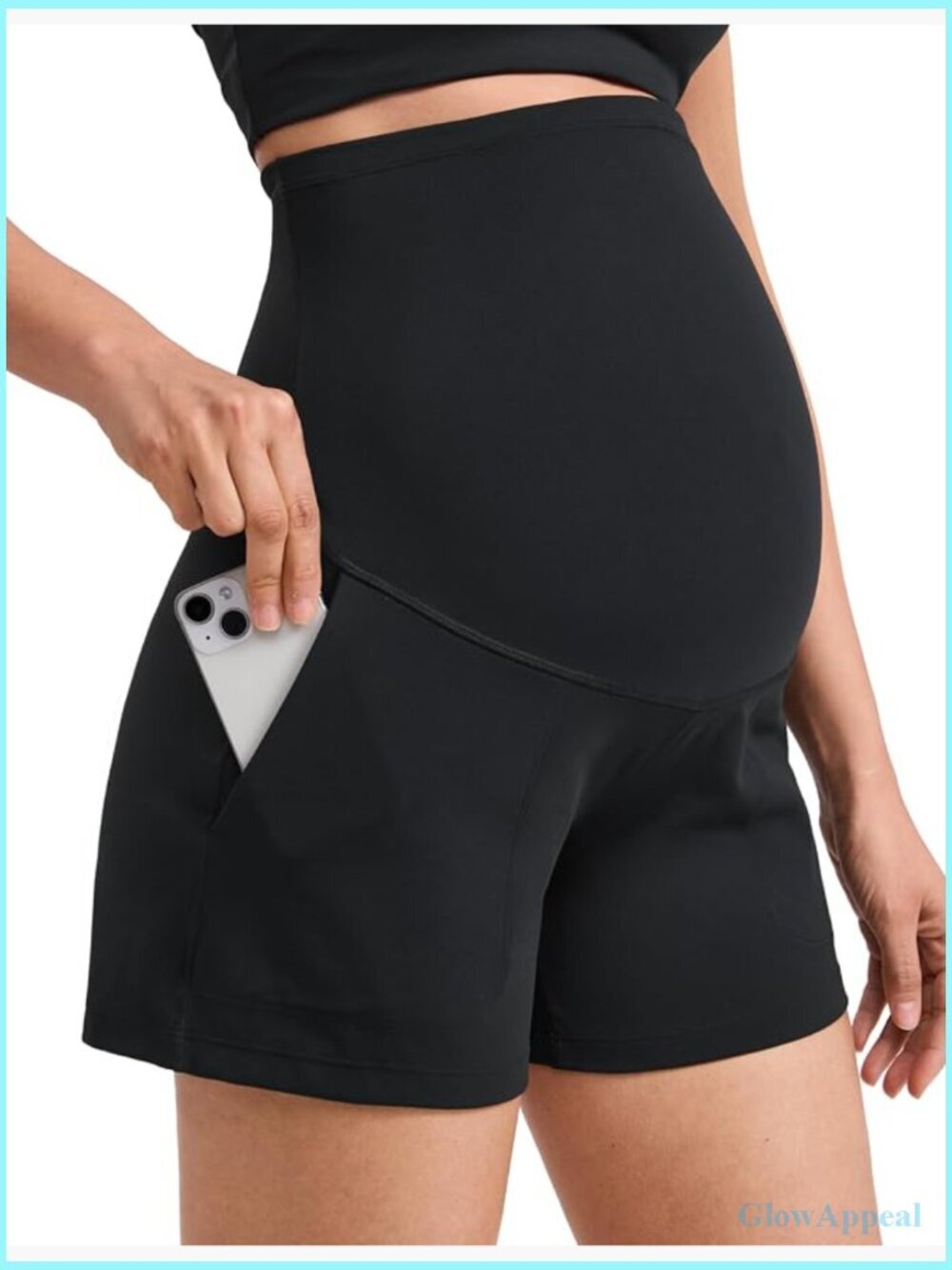 Butterlift Maternity Linerless Shorts 4" with Pockets Comfy Yoga Workout